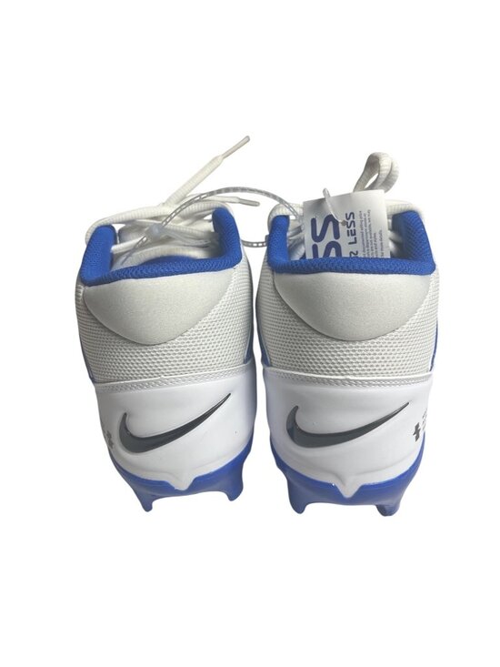 Nike Alpha Menace 4 Pro Football Cleats White/Blue Size 13.5 US Agility X Power